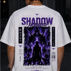 Sung Jinwoo Shadow Monarch T-Shirt - Solo Leveling Anime Graphic Tee