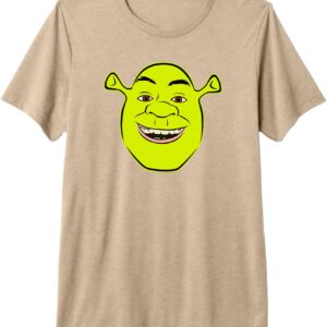 Shrek Face Graphic Tee - Funny Ogre Meme Shirt nmtfgdijis