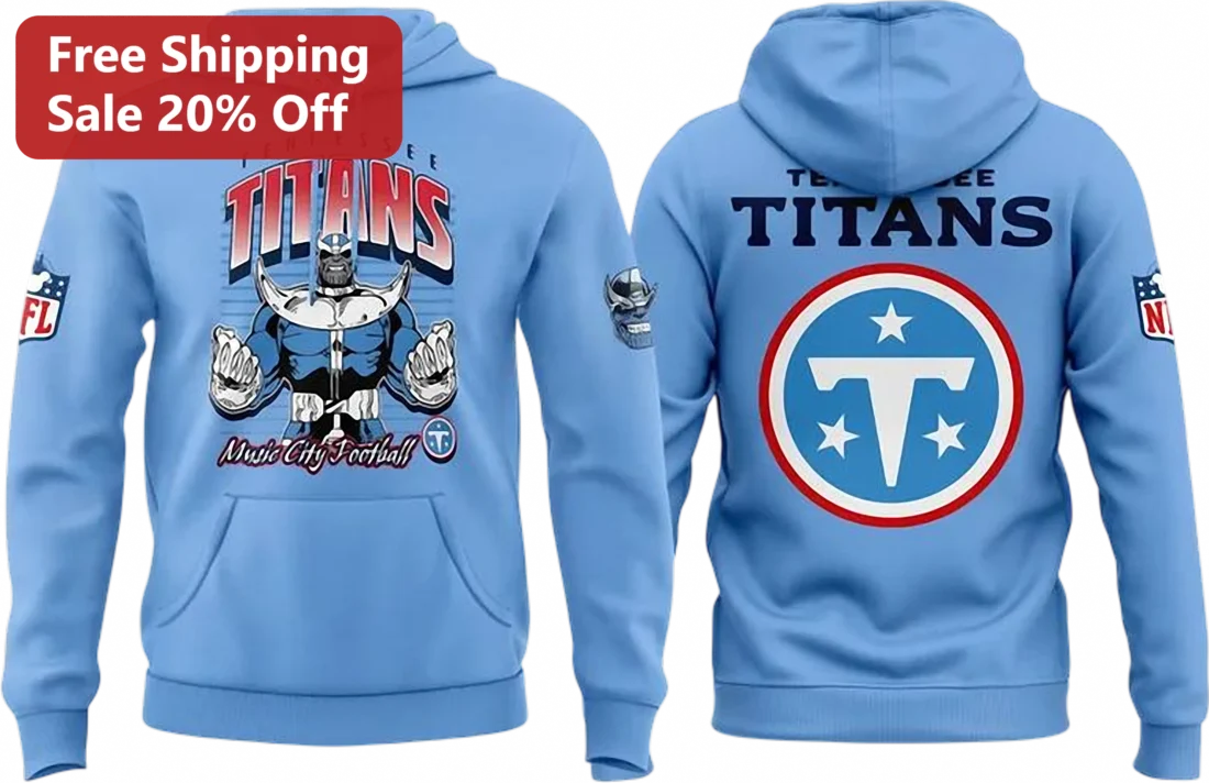 Tennessee Titans Thanos Music City Football Hoodie, Marvel NFL Crossover Pullover Gift for Titans Fa available at our Miami, Florida warehouse