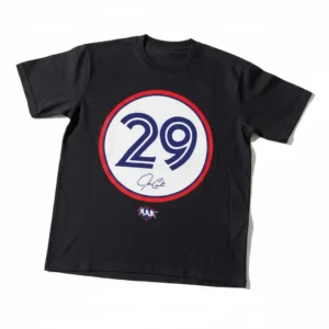 Number 29 Graphic Tee Retro Baseball Jersey Style Shirt with Signature Fan Apparel for Men and Women