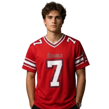 Angels Baseball Jersey Tee, Los Angeles Angels Short Sleeve Sports Fan Graphic T-Shirt Gift available at our Miami, Florida warehouse