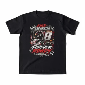 Kyle Busch Forever Rowdy 8.18 Tribute Tee, Commemorative NASCAR Racing Fan Shirt