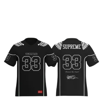 33 Protected By Angels Tee Angel Wings Graphic Sports Jersey Streetwear Shirt available at our Miami, Florida warehouse