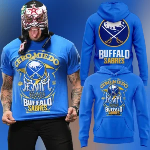 Cero Miedo Penta Buffalo Sabres Tee and Hoodie, Lucha Libre Hockey Crossover Graphic Streetwear