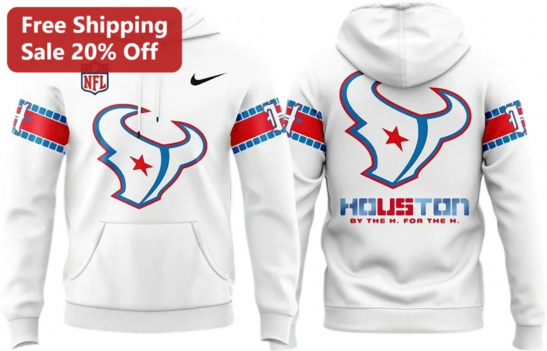 Houston by the H Hoodie, Houston Texans Football Fan Gift, For The H Team Spirit Pullover for Men Wo available at our Miami, Florida warehouse