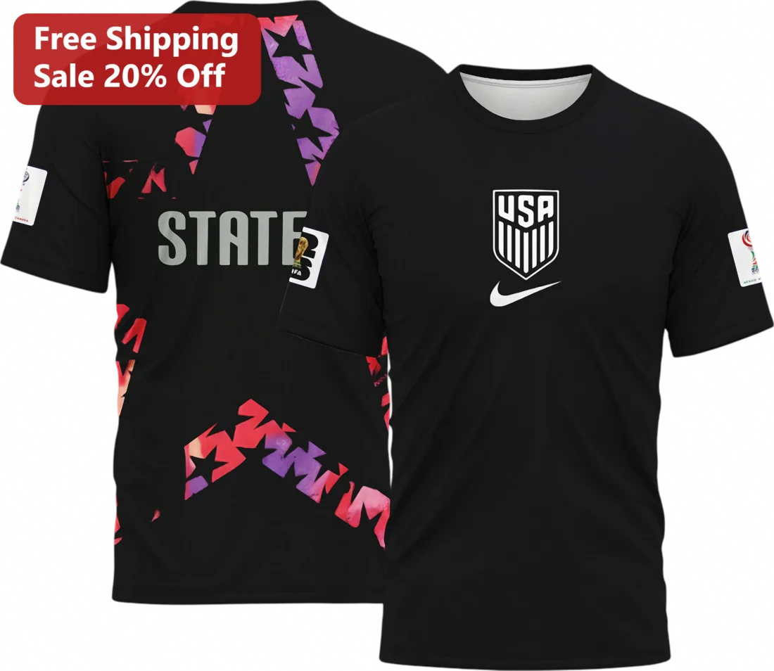 USA Soccer Tee Custom Name Personalized Gift for USMNT Fans available at our Miami, Florida warehouse