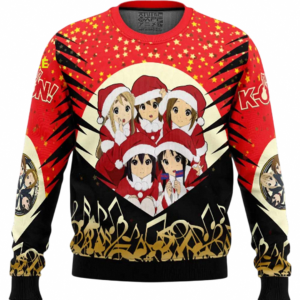 K-ON! Sweatshirt Anime Christmas Holiday Crewneck Sweater Gift for Fans