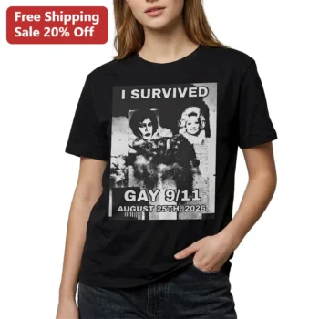 I Survived Gay 9/11 August 25th 2026 Tee, Dolly Parton Tim Curry Frank-N-Furter Meme Graphic Tee, Po available at our Miami, Florida warehouse