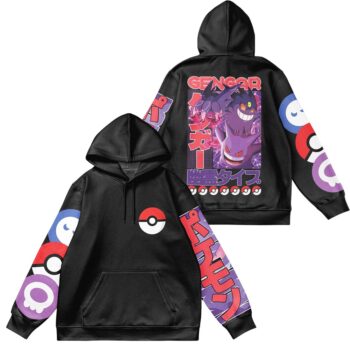 Gengar Pokemon Streetwear 3D Hoodie