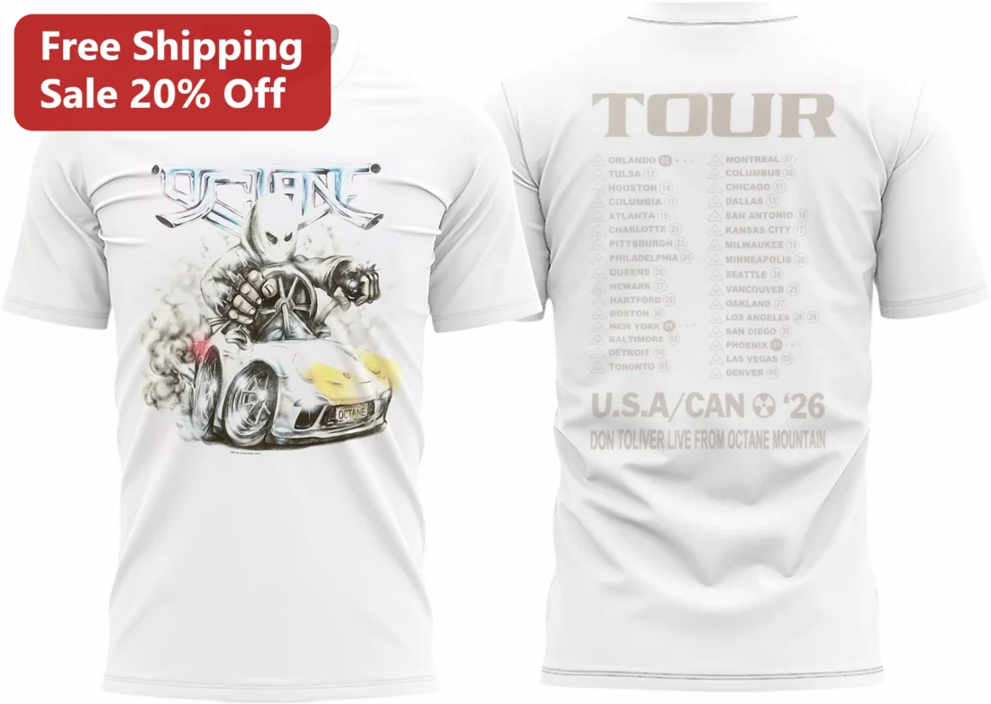 Don Toliver Live From Octane Mountain Tour Tee, USA Canada 2026 Concert Merch, Hip Hop Graphic Tee G available at our Miami, Florida warehouse