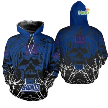 GIANTS Hoodie New York Giants Halloween Skull All Over Print Sweatshirt Fan Gift available at our Miami, Florida warehouse
