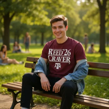 Reed Craver Tee Texas A&M Aggies Spirit Maroon Graphic T-Shirt available at our Miami, Florida warehouse