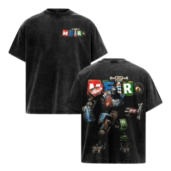 Metro Robot Vintage Graphic Tee Distressed Acid Wash Streetwear Sci-Fi Mech T-Shirt available at our Miami, Florida warehouse