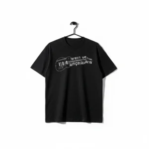 Aren't We Amphibians Guitar Graphic Tee, Indie Rock Music Lover Tee, Minimalist Electric Guitar Shirt