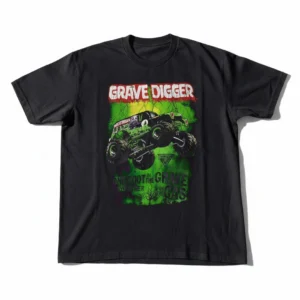 Grave Digger Monster Truck Tee One Foot in the Grave the Other on the Gas Vintage Racing Graphic Tee Gift