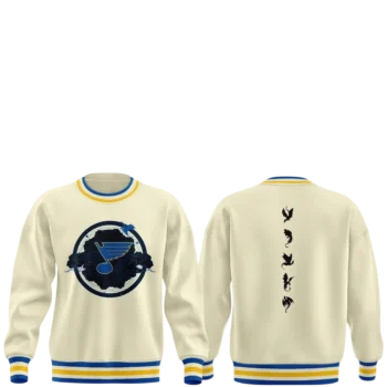 St. Louis Blues Sweatshirt, Retro Color Block Hockey Crewneck, Fantasy Dragon Graphic Pullover for F available at our Miami, Florida warehouse