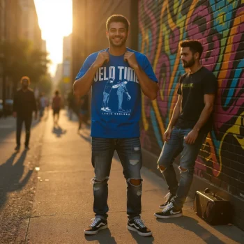 Velo Time Louis Urelovo Baseball Graphic Tee, Urban Streetwear Shirt for Men and Sports Fans available at our Miami, Florida warehouse
