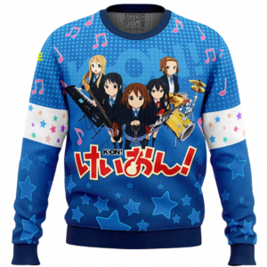 K-ON! Sweatshirt Anime Characters Graphic Print Crewneck Pullover, Japanese Band Music Fan Gift
