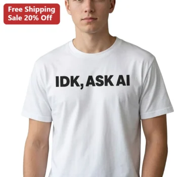 IDK Ask AI Tee, Funny Sarcastic Tech Humor Shirt Gift for Programmers, Developers and AI Enthusiasts available at our Miami, Florida warehouse