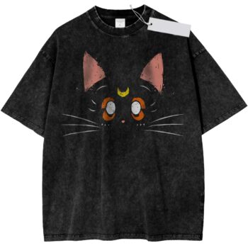 Sailor Moon Cat Vintage Anime T Shirt for Cat Lovers