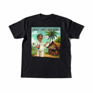 Ungle Likes Shaaping Graphic Tee, Funny South Indian Toddy Shop Uncle Novelty T-Shirt Gift
