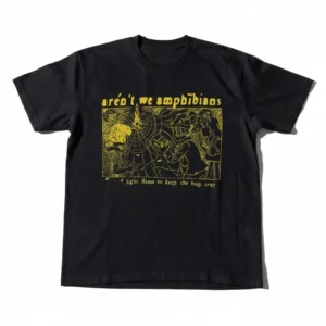Aren't We Amphibians A Light Flame Tee, Folk Horror Dark Aesthetic Graphic T-Shirt, Camping Nature Lover Gift