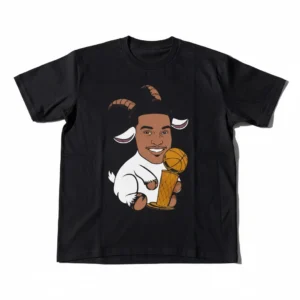 Ja Morant Graphic Tee Cartoon GOAT Trophy Basketball Fan Shirt