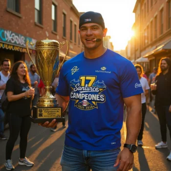 17 Santurce Campeones 2023-2024 Tee, Cangrejeros Puerto Rico Baseball Championship Shirt available at our Miami, Florida warehouse