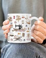 Sewing machine mug, sewing monogram Coffee Mug, Funny Icon Sewing mug, Sewing Mug gift for mom, sewing lover