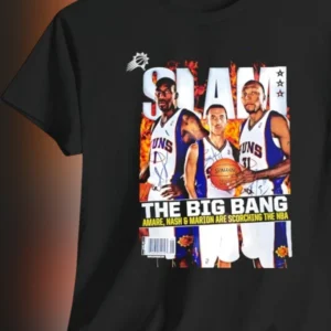 Amar'e Nash Marion Suns Retro Basketball Tee, Vintage 2000s Phoenix Basketball Graphic Shirt Gift for Fans