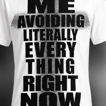 Avoiding Literally Everything Tee Funny Introvert Burnout Humor Sarcastic Graphic Tee