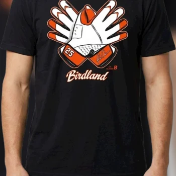 Birdland Baseball Gloves Graphic Tee, Baltimore Sports Fan Celebration Shirt