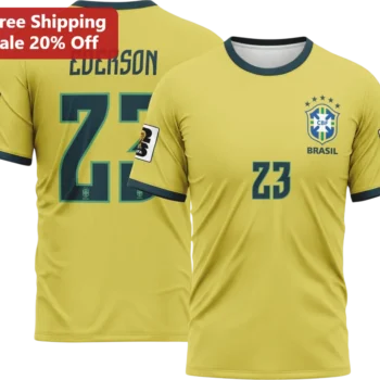 Brasil CBF Tee, Brazil National Football Team Soccer Fan Shirt, Custom Name Personalized Gift for So available at our Miami, Florida warehouse