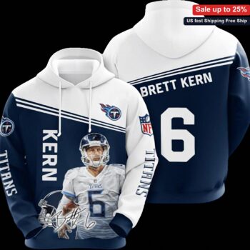 Brett Kern Tennessee Titans Football Fan Hoodie, Number 6 Punter Sports Tribute Sweatshirt for Game available at our Miami, Florida warehouse
