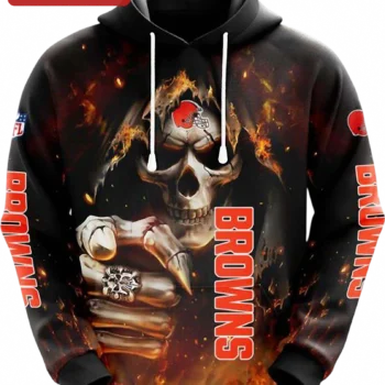 BROWNS Hoodie Grim Reaper Cleveland Browns Football Fan Gift for Men Women available at our Miami, Florida warehouse