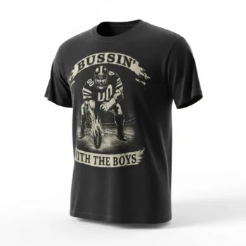 Bussin' With The Boys Tee Vintage Football Graphic T-Shirt Sports Fan Gift Unisex Apparel