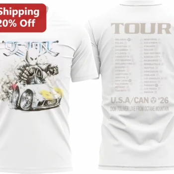 Don Toliver Live From Octane Mountain Tour Tee, USA Canada 2026 Concert Merch, Hip Hop Graphic Tee G available at our Miami, Florida warehouse