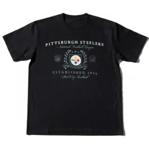 Steelers Established 1933 Steel City Football Tee Retro Game Day Graphic Shirt