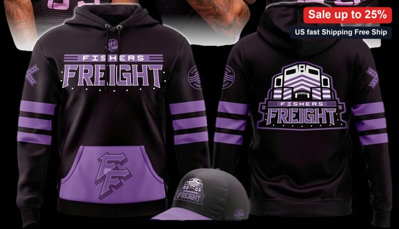 Fishers Freight Hoodie Football Game Day Apparel Graphic Sweatshirt Gift for Fans available at our Miami, Florida warehouse
