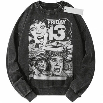 Friday the 13th Sweatshirt, Horror Movie Sweatshirt, Halloween Sweatshirt, Vintage Sweatshirt