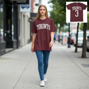 Toronto Varsity Graphic Tee, Retro Canada City Pride Travel Souvenir Shirt