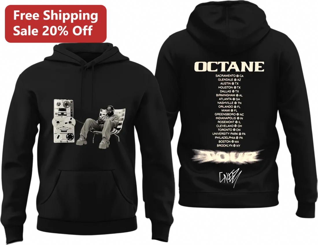 Octane Tour Hoodie Caleb Landry Jones Signature Vintage Concert Merch Gift for Indie Music Fans available at our Miami, Florida warehouse