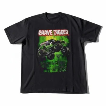 Grave Digger Monster Truck Tee One Foot in the Grave the Other on the Gas Vintage Racing Graphic Tee Gift