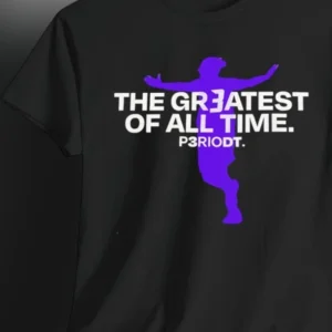 Greatest of All Time Tee, P3RIODT Slogan Graphic T-Shirt, Bold Statement Sports Fan Shirt Gift