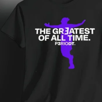 Greatest of All Time Tee, P3RIODT Slogan Graphic T-Shirt, Bold Statement Sports Fan Shirt Gift
