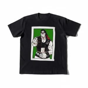 Lobo Comic Character Graphic Tee, Edgy Anti Hero Comic Art Shirt, Unisex Black Cotton T-Shirt