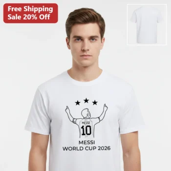 Lionel Messi 10 World Cup 2026 Graphic Tee, Soccer Fan Apparel available at our Miami, Florida warehouse