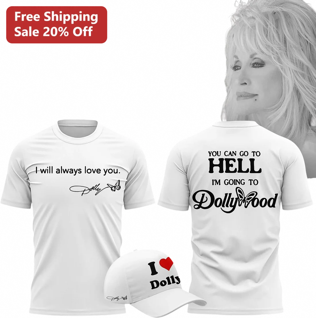 I Will Always Love You Dolly Parton Dollywood Graphic Tee, Country Music Fan Gift Shirt for Women Me available at our Miami, Florida warehouse