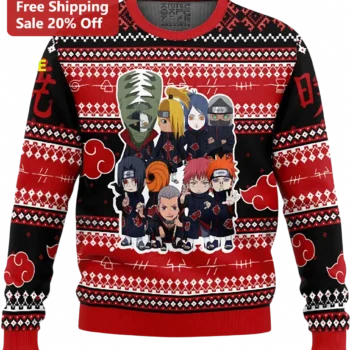 Itachi Uchiha Pain Tobi Deidara Konan Sasori Hidan Kakuzu Akatsuki Christmas Sweatshirt, Naruto Ugly available at our Miami, Florida warehouse