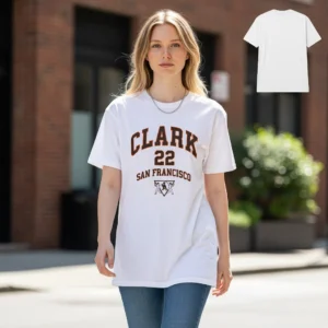 Clark 22 San Francisco Baseball Fan Tee Retro Vintage Sports Graphic T-Shirt Gift